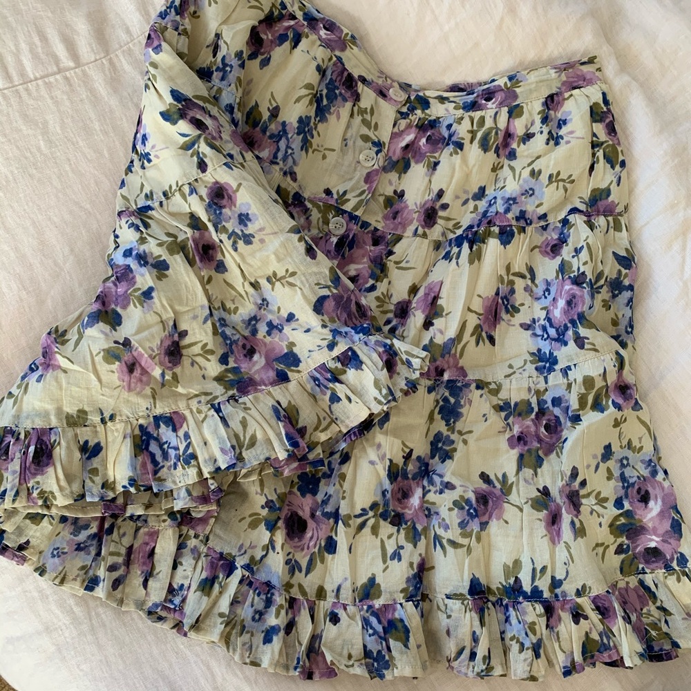 Boho Floral Swing Skirt